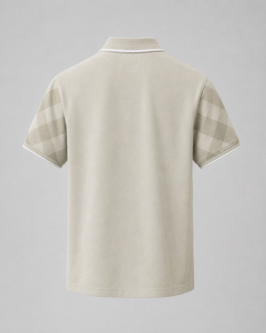 Sovereign Check Polo — Sand / Taupe