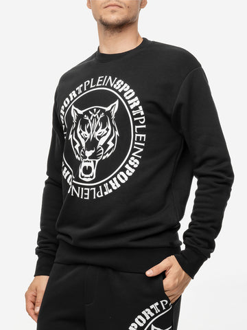 Plein Sport Carbon Tiger cotton-blend sweatshirt