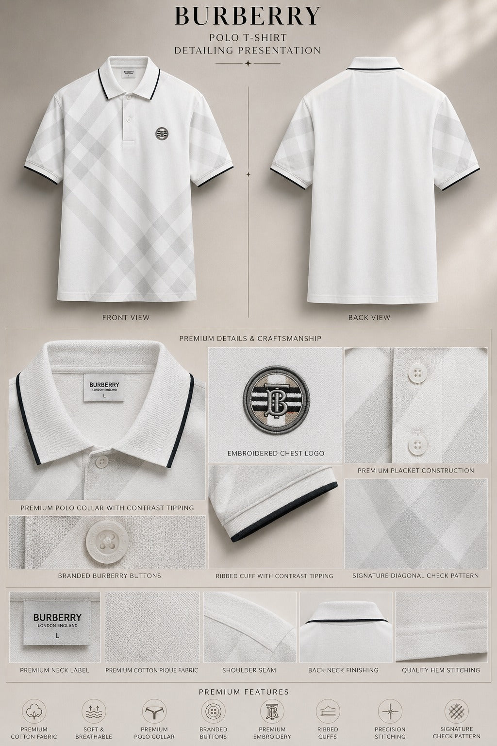 Monolith Diagonal Check Polo