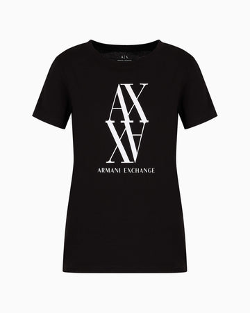 Monogram Logo Regular Fit Black T-shirt