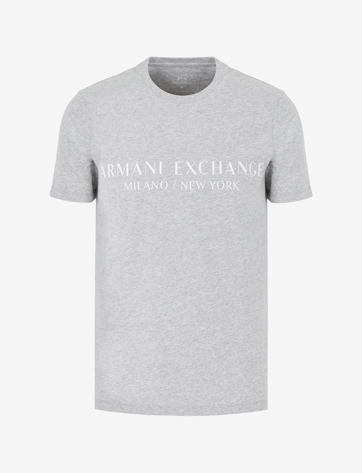 Logo Print Regular Fit Crew-Neck Grey T-Shirt