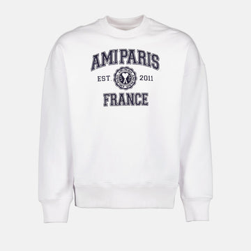 Paris France printed white sweatshirt