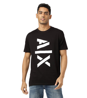 Armani Exchange Regular Fit T-Shirt With Shiny Logo Print