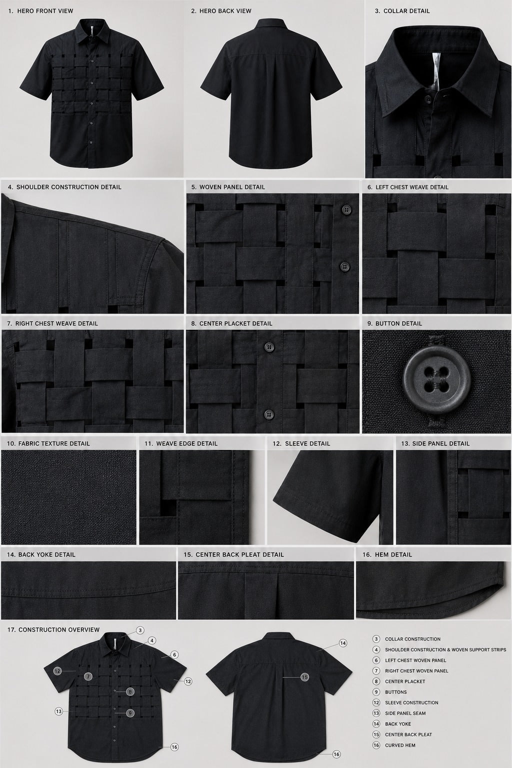 Interlocking Lattice Poplin Shirt