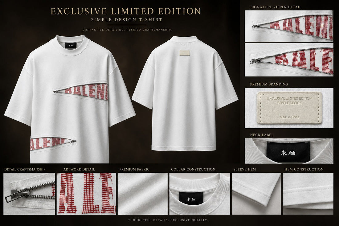 Kinetic Zipper White Tee