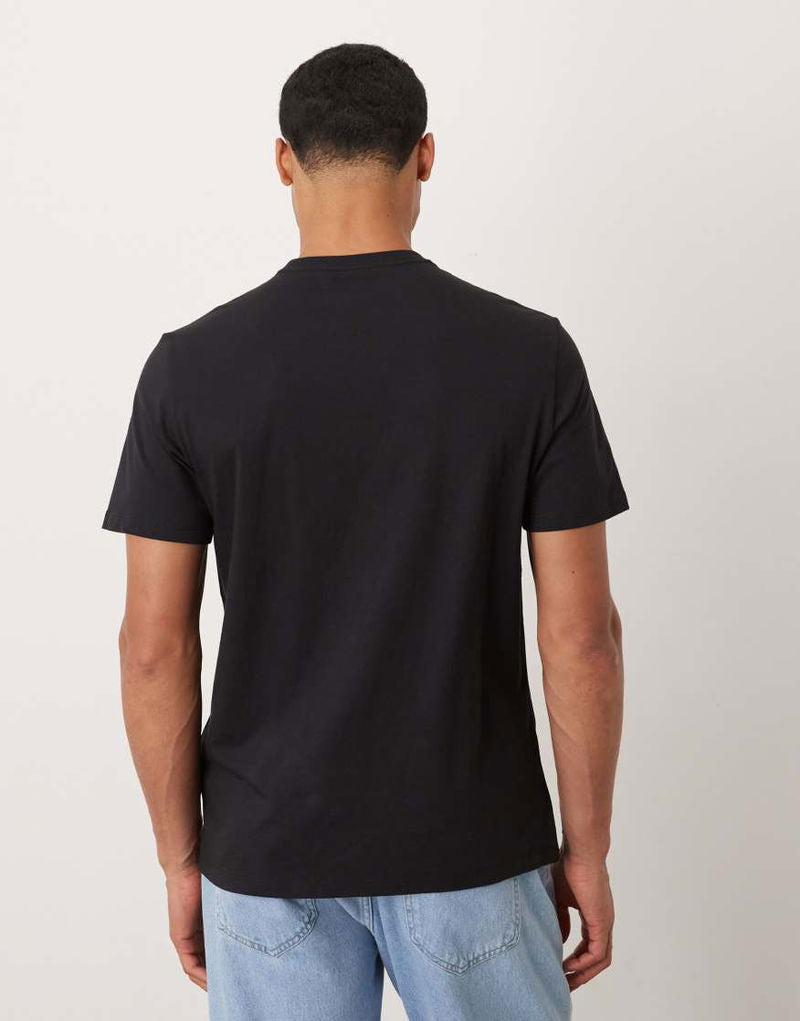 CALVIN KLEIN Jeans Large Logo Font T-shirt In Black And White