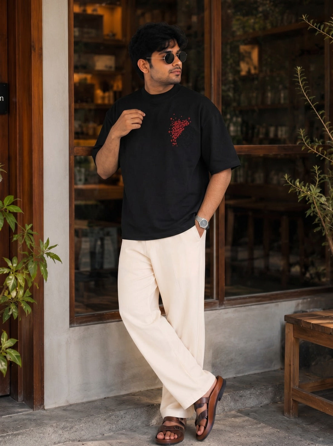 Crimson Cross Swarm Tee