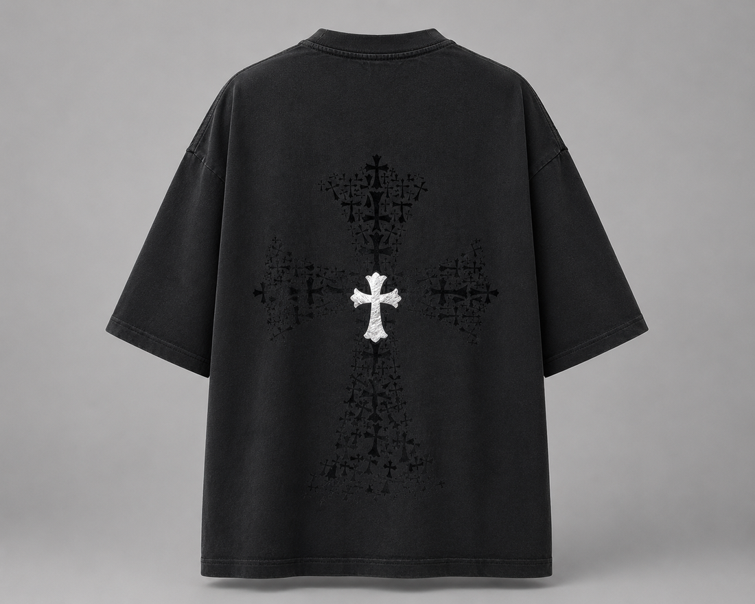 Charcoal Cross Patch Tee