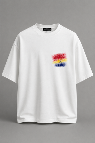 Chromatic Hearts White Tee