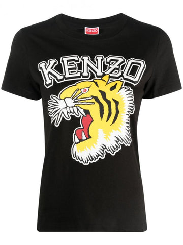 Black Tiger Varsity Cotton T-shirt