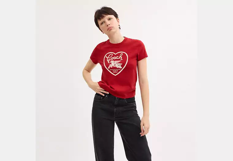 1990 Heart T-Shirt in Pure Cotton