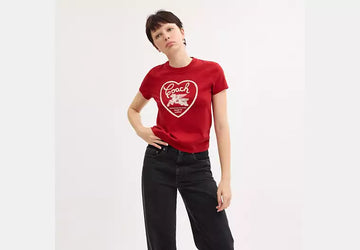 1990 Heart T-Shirt in Pure Cotton