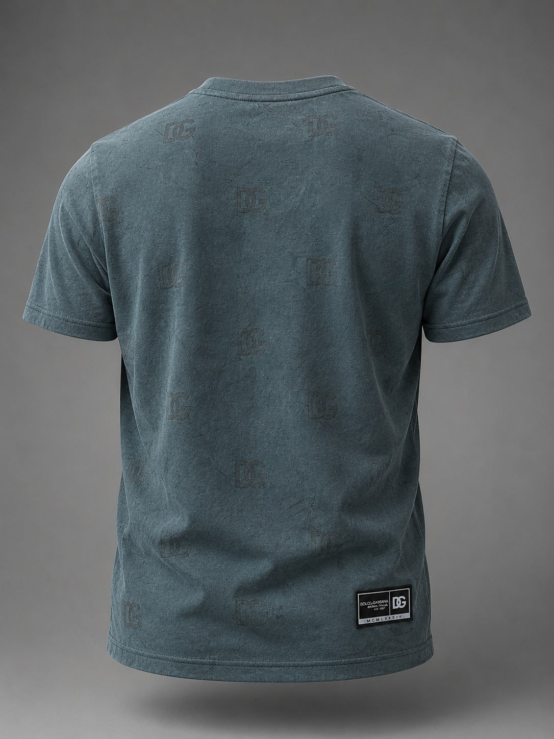 Monogram Slate-Wash Statement Tee