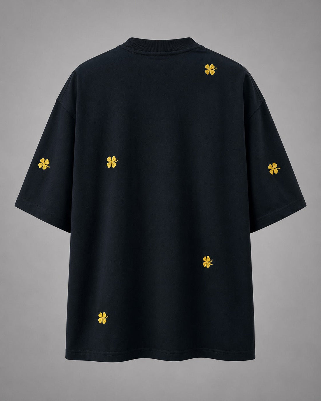 Midnight Onyx Four-Leaf Applique Tee