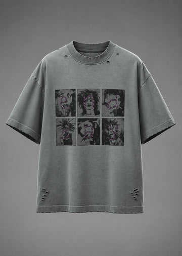 Anarchy Grid Studded Over-Fit Crew
