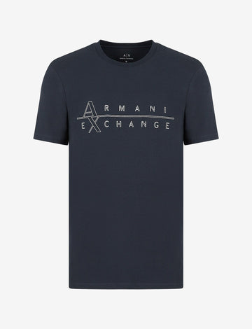 Regular Fit Navy T-Shirt With Brand Logo