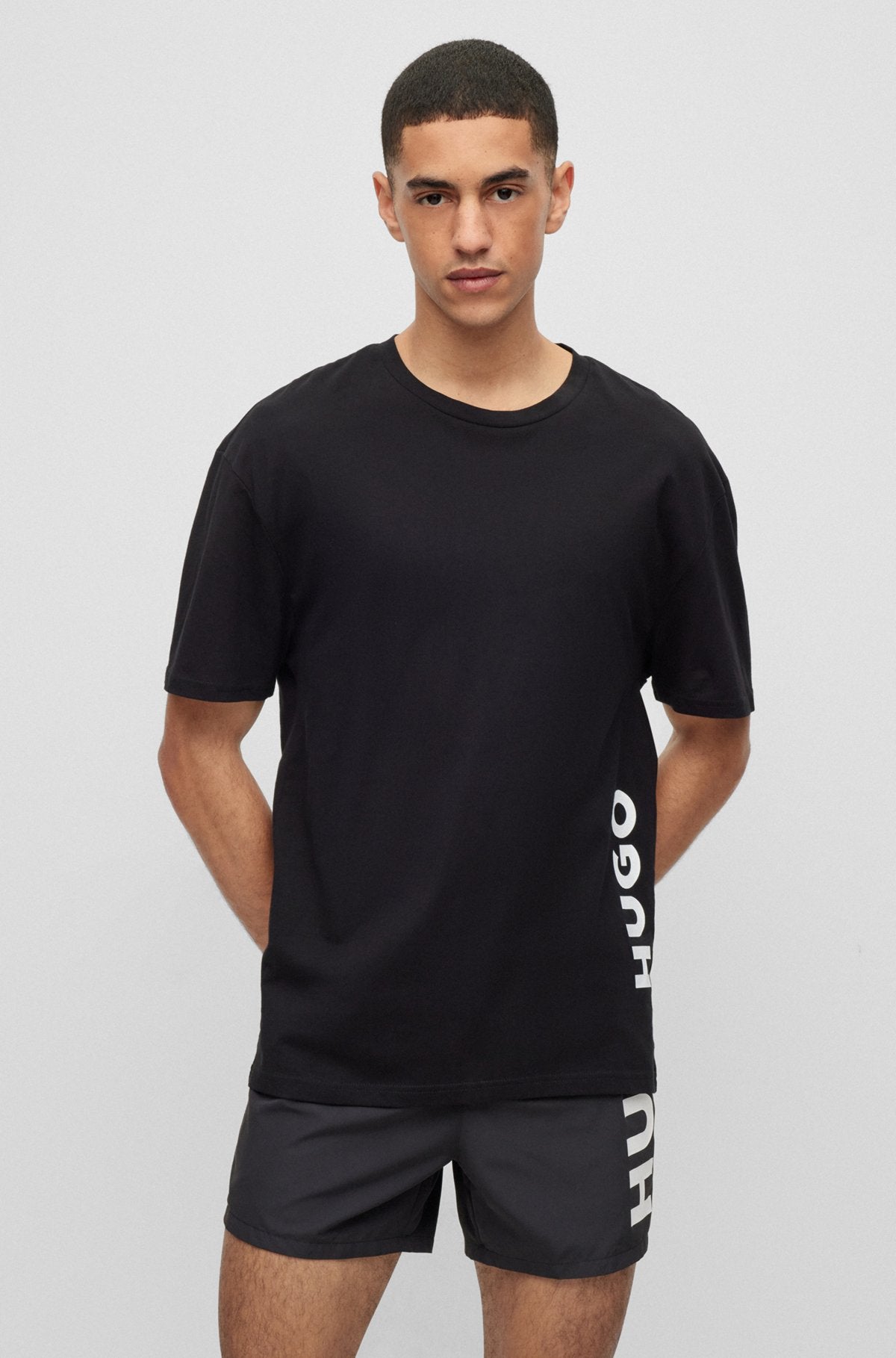 One side logo printed Cotton-jersey T-shirt