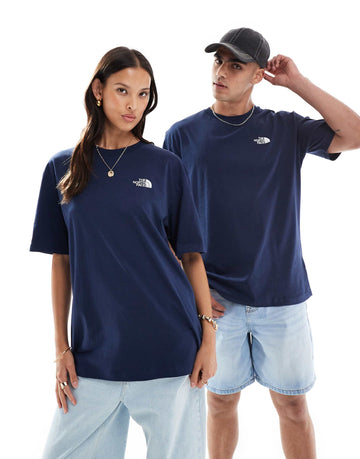 The North Face Mountain Sketch backprint regular t-shirt in navy