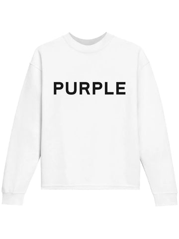 Purple Brand logo-print fleece sweatshirt