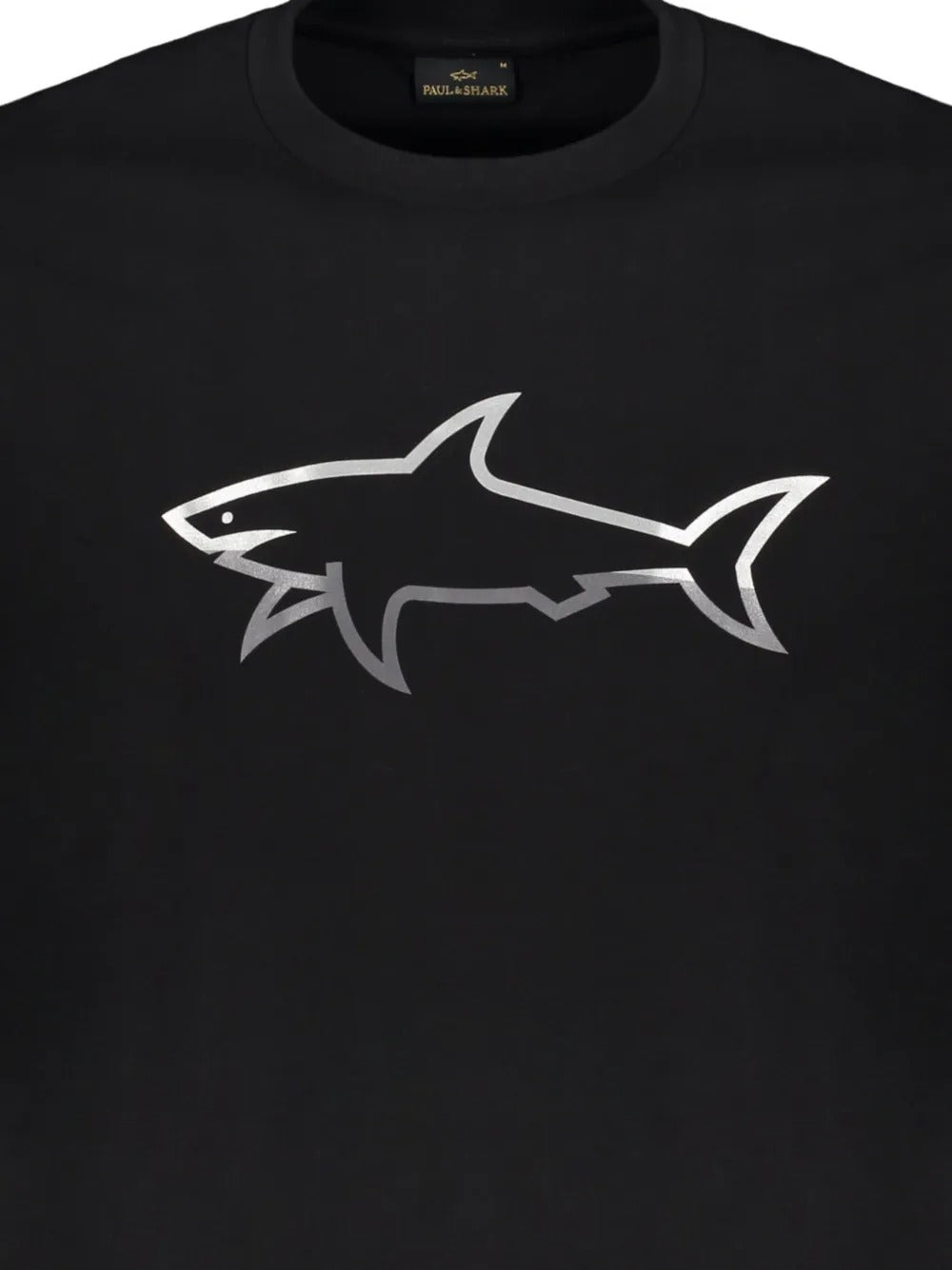 Reflective Shark-print cotton T-shirt