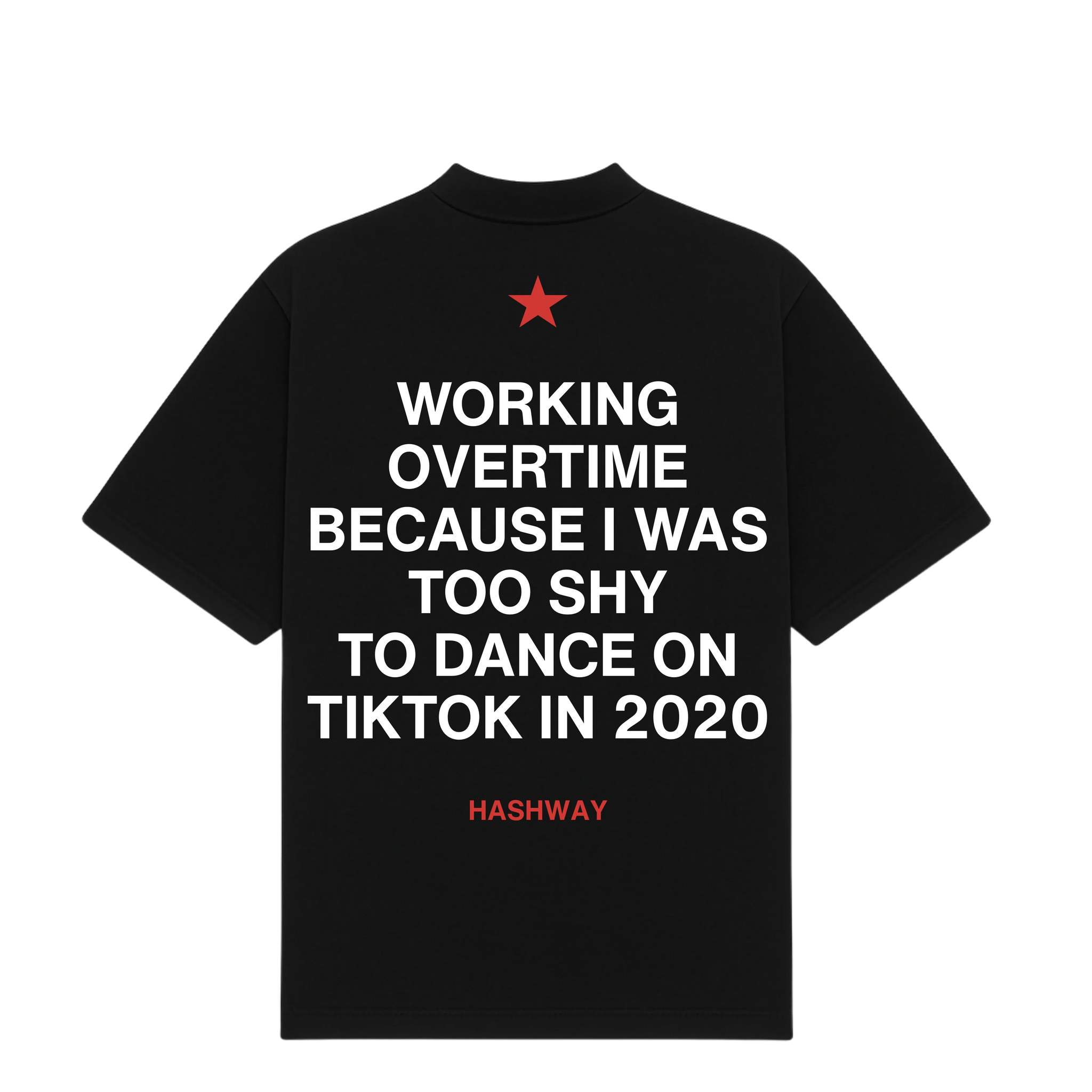 HASHWAY Working Overtime T-shirt Black (Oversized)