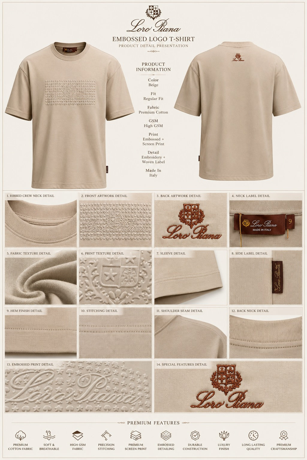 Desert Sand Textured Shield Tee