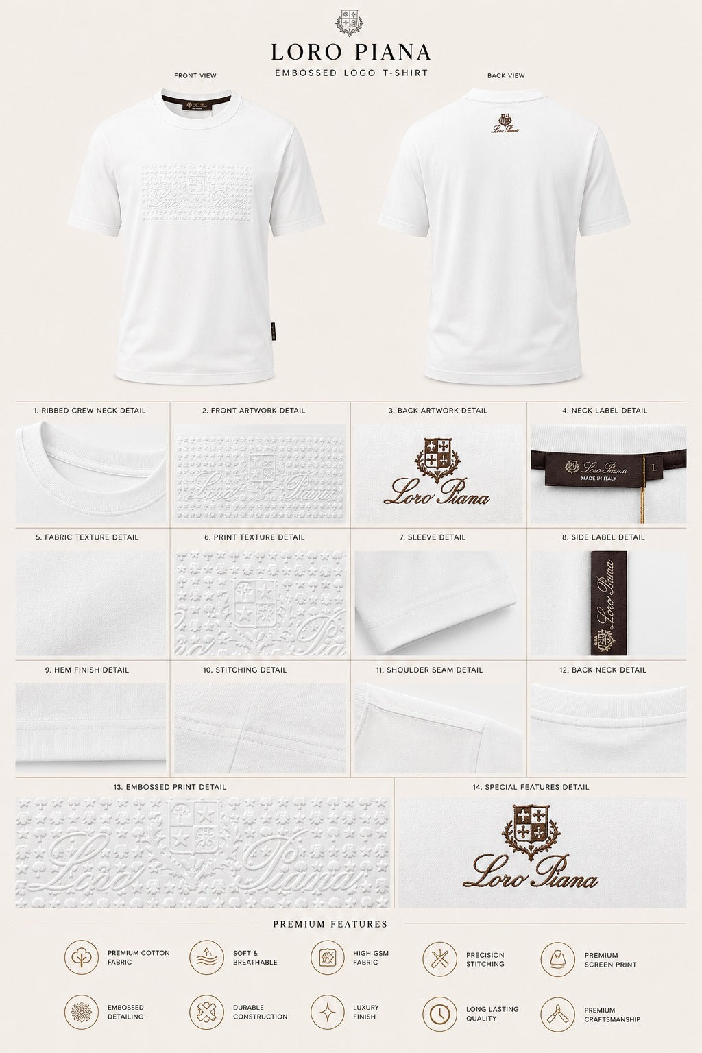 Signature Ivory Emblem Tee