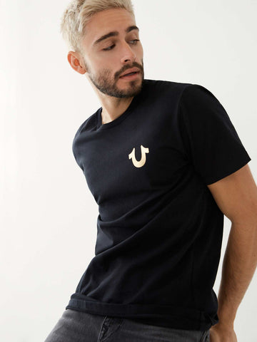 SOLID GOLD BUDDHA BLACK TEE
