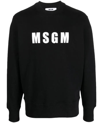 MSGM logo-print cotton sweatshirt