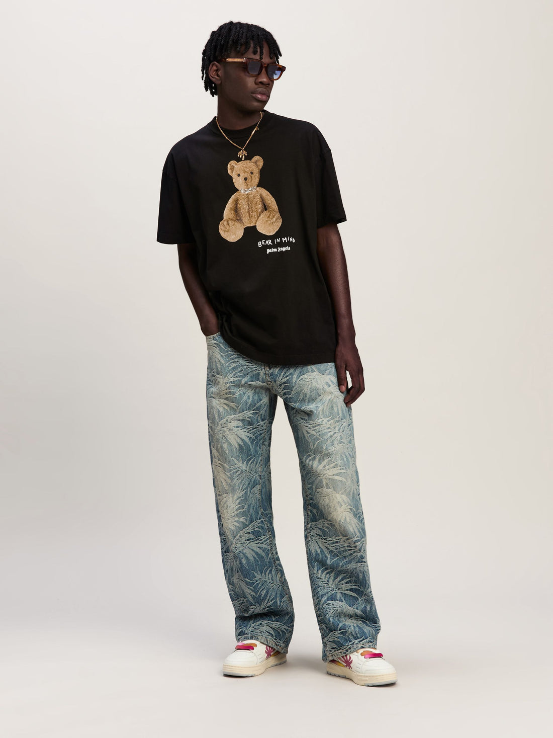 Bear In Mind Black Cotton T-Shirt