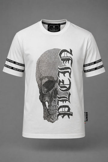 The Gothic Typo Skull Strass Crew