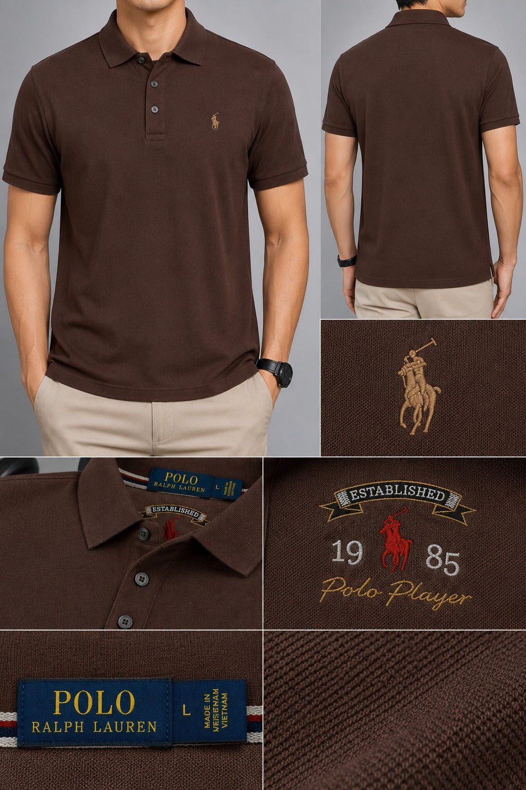 The Vintage Chestnut Mesh Polo