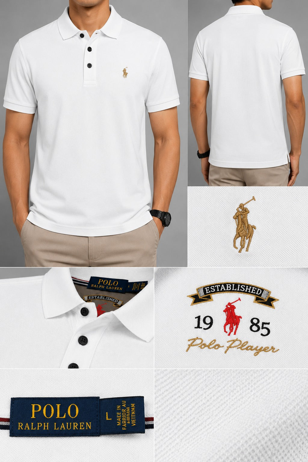 Heritage Optic White Polo Tee