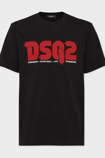Luxe Logo Print Regular Fit Crew-Neck Cotton T-Shirt
