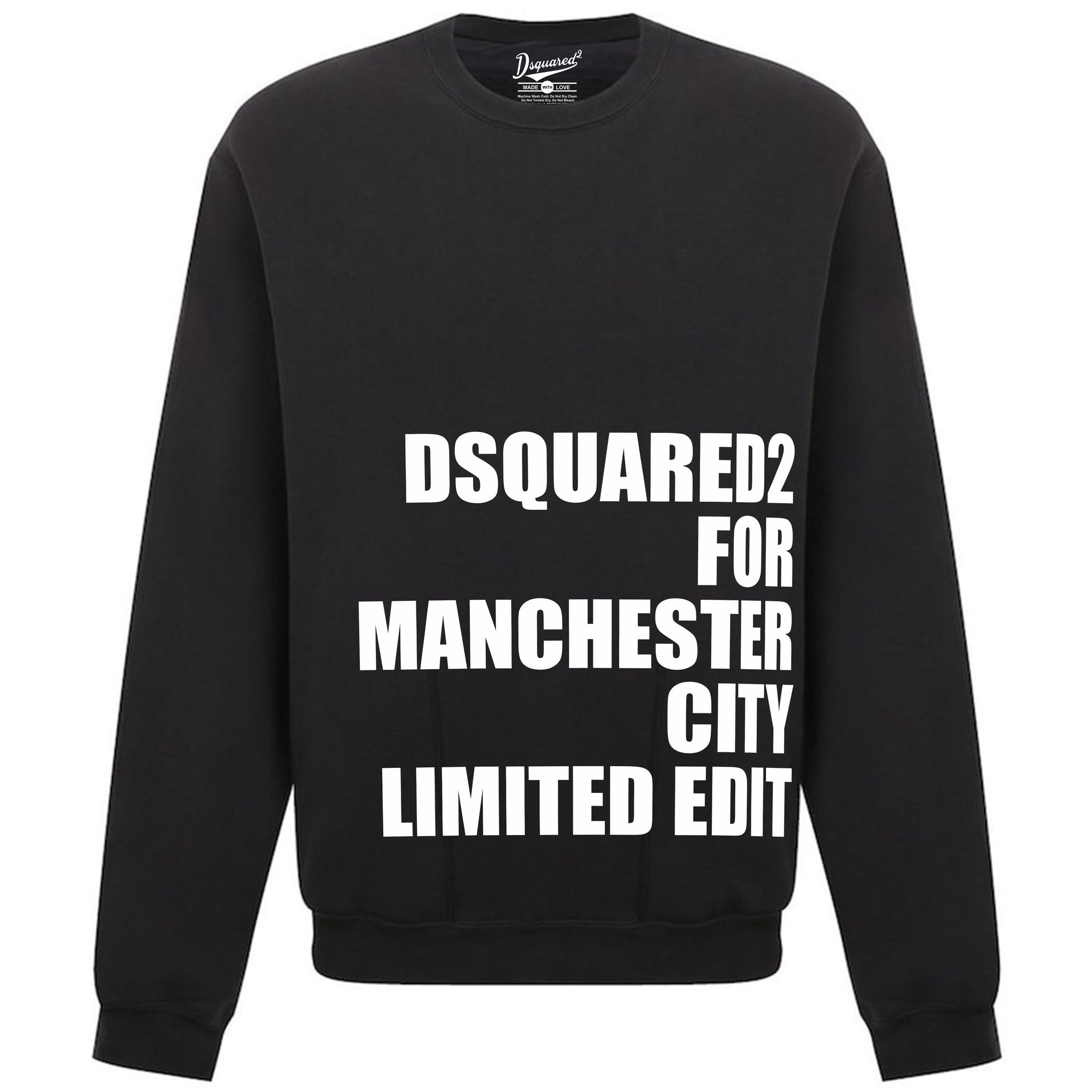 Vinyl logo-print black sweatshirt