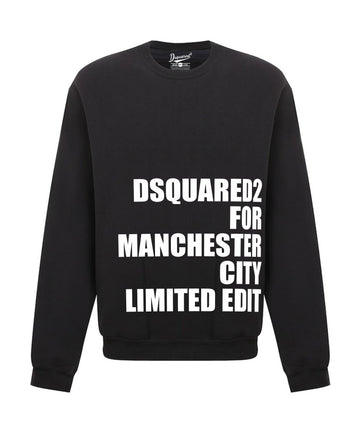 Vinyl logo-print black sweatshirt