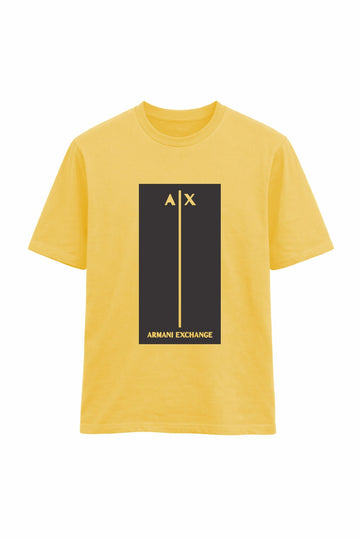 Armani Exchange Men's Crew Neck T-Shirt - Yellow