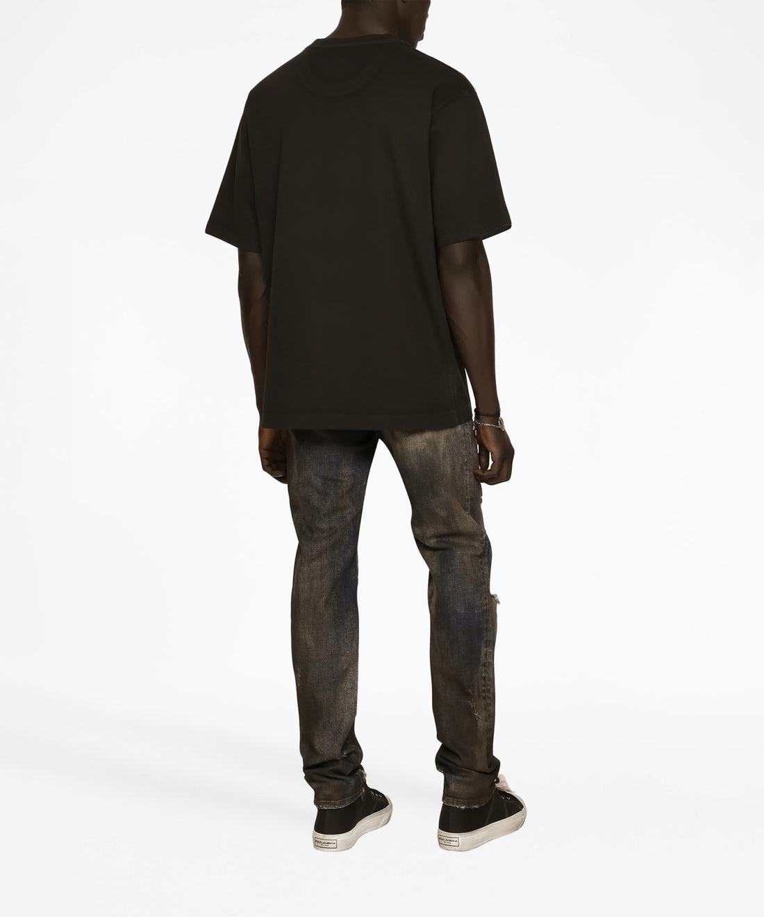 Dolce & Gabbana logo-print black oversized T-shirt