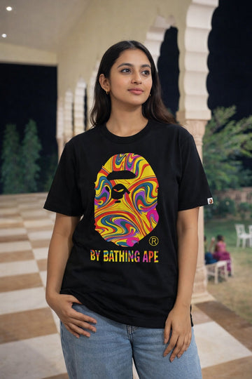 Marbling Ape Tee for Women's