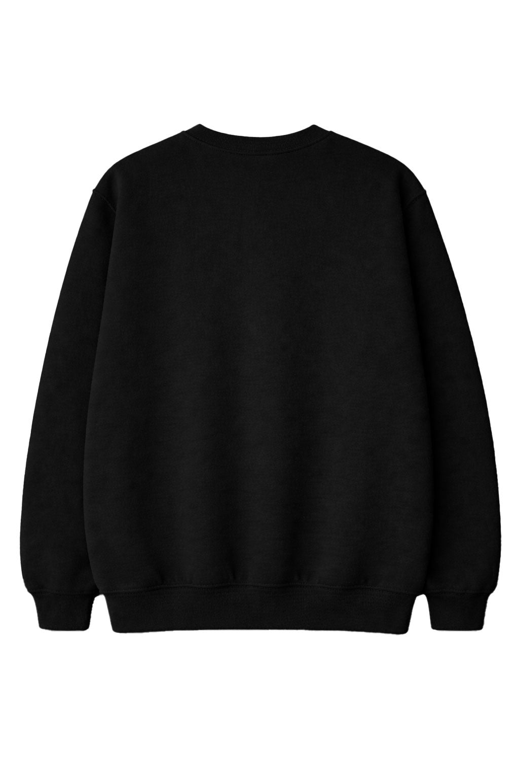 Logo-prined regular-sleeve black sweatshirt