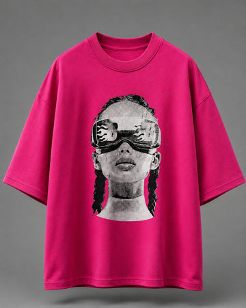 Fuchsia Neon Retro-Futurist Tee (Unisex)