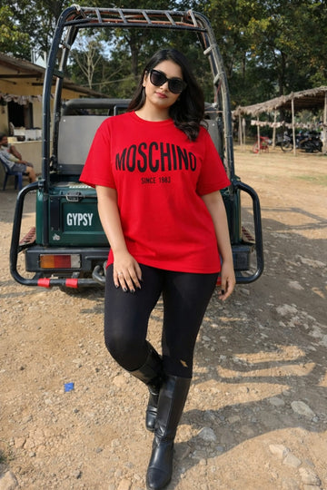 Women's Moschino logo-print cotton T-shirt