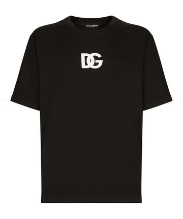 Dolce & Gabbana logo-print black oversized T-shirt
