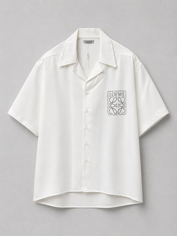 The Cream Cipher Camp-Collar Shirt