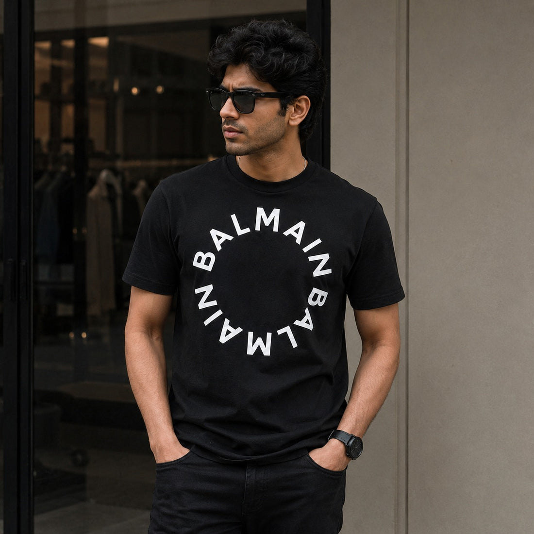 Men's New Balmain Circle Tee