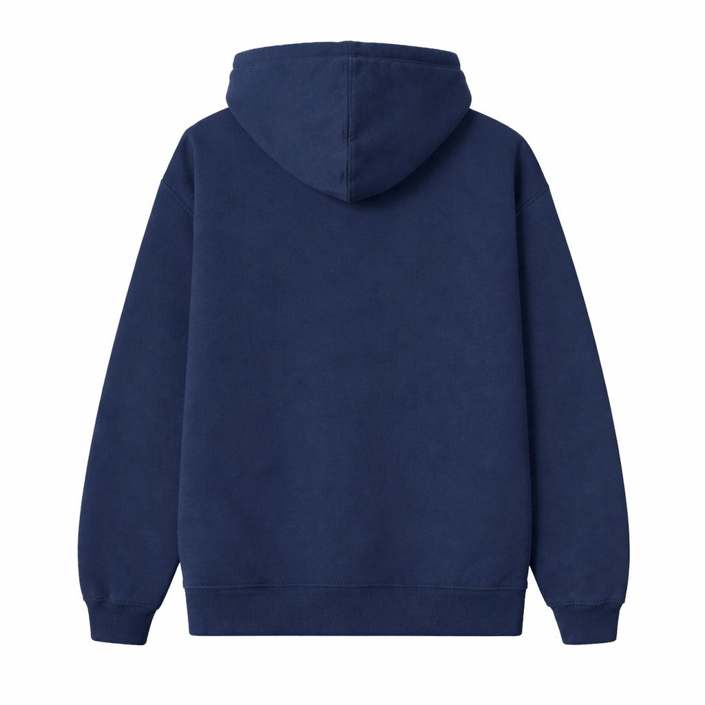 Bold logo lettering navy hoodie