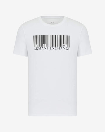 Women's White Barcode Style T-SHIRT