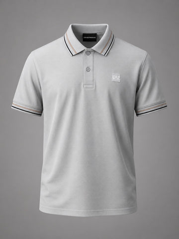 Mono Grey Tailored Polo Tee