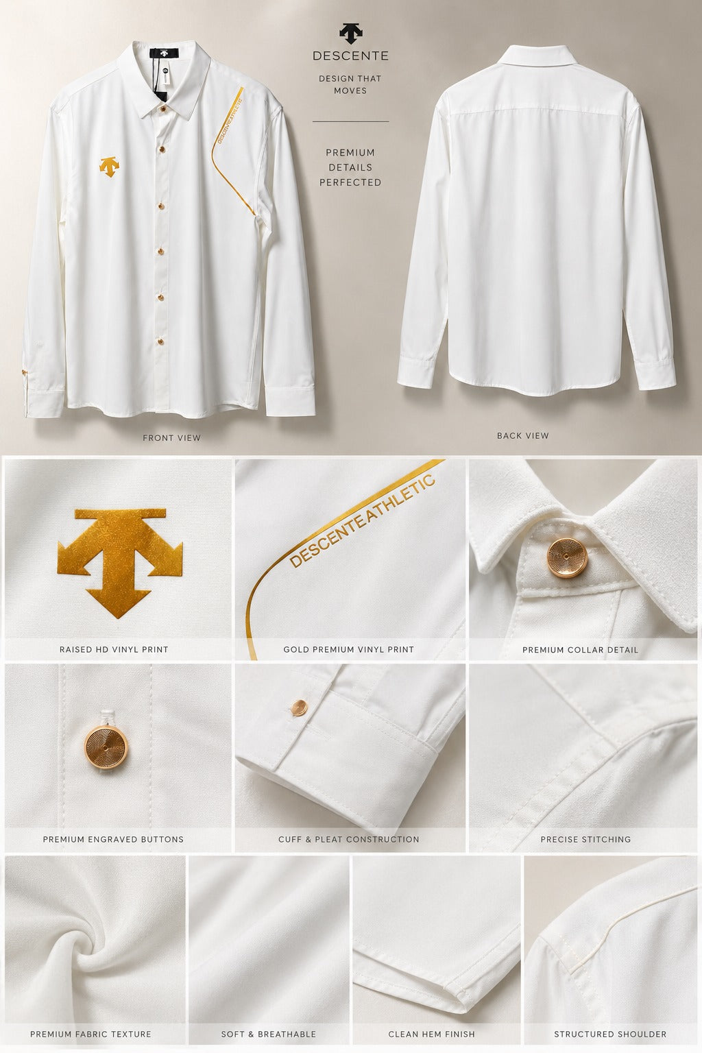 Descente Linear Crest Shirt