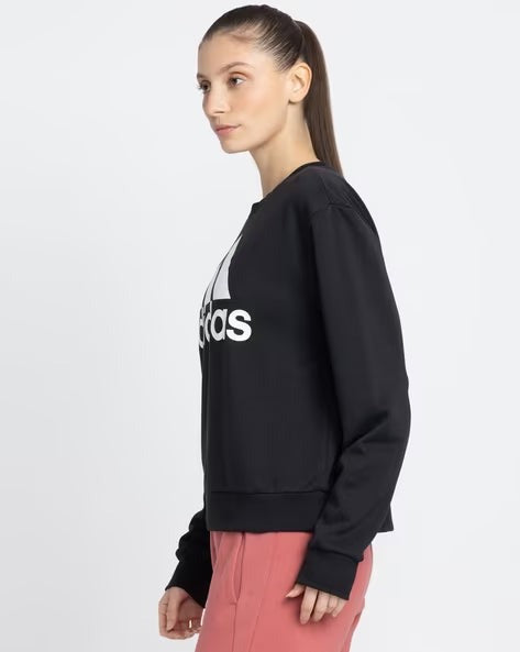 Brand Print Crew-Neck Sweatshirt